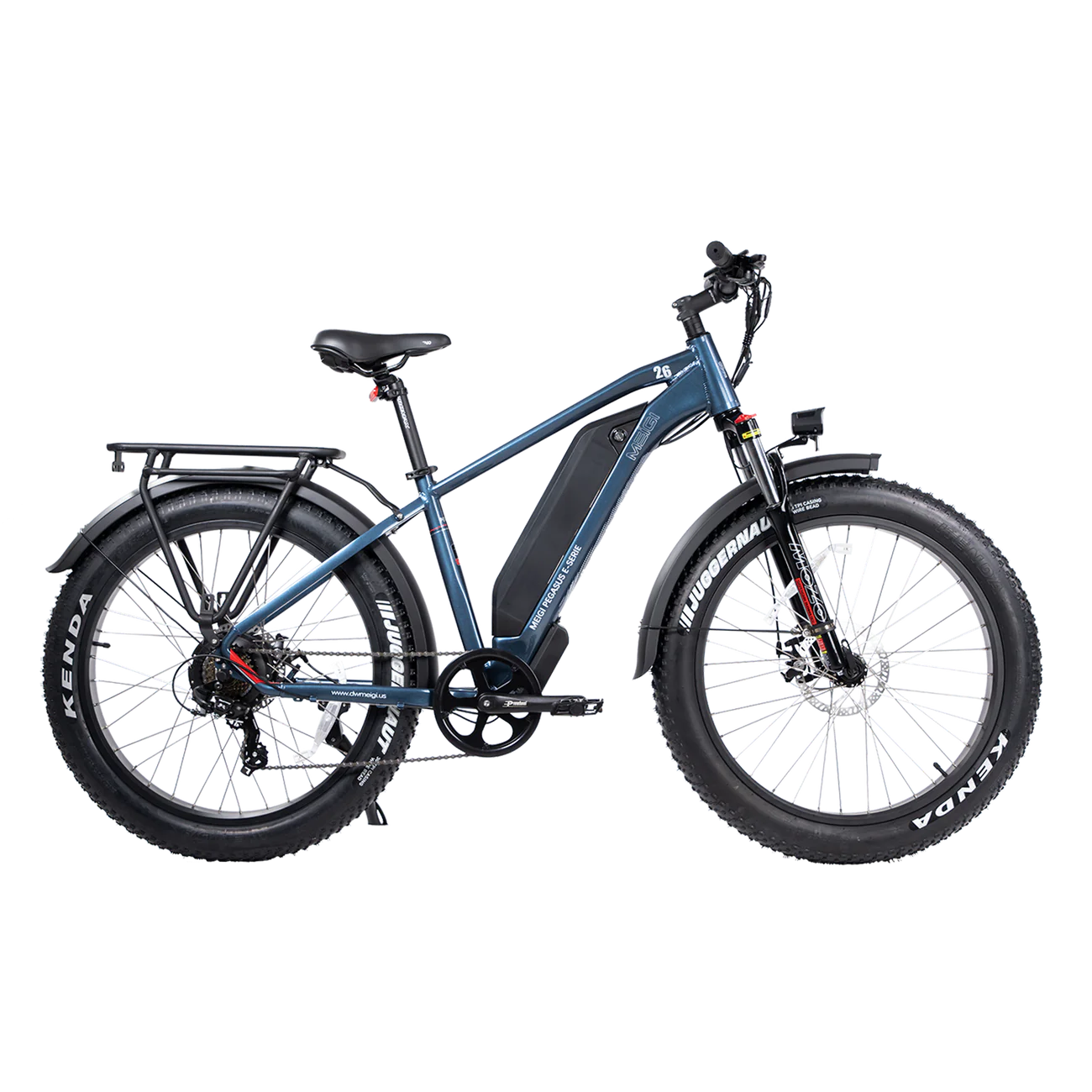 pegasus trekking e bike Discover the Convenience of MG8713-PEGASUS Step-Thru Electric Bike-MEIGI DARKBLUE
